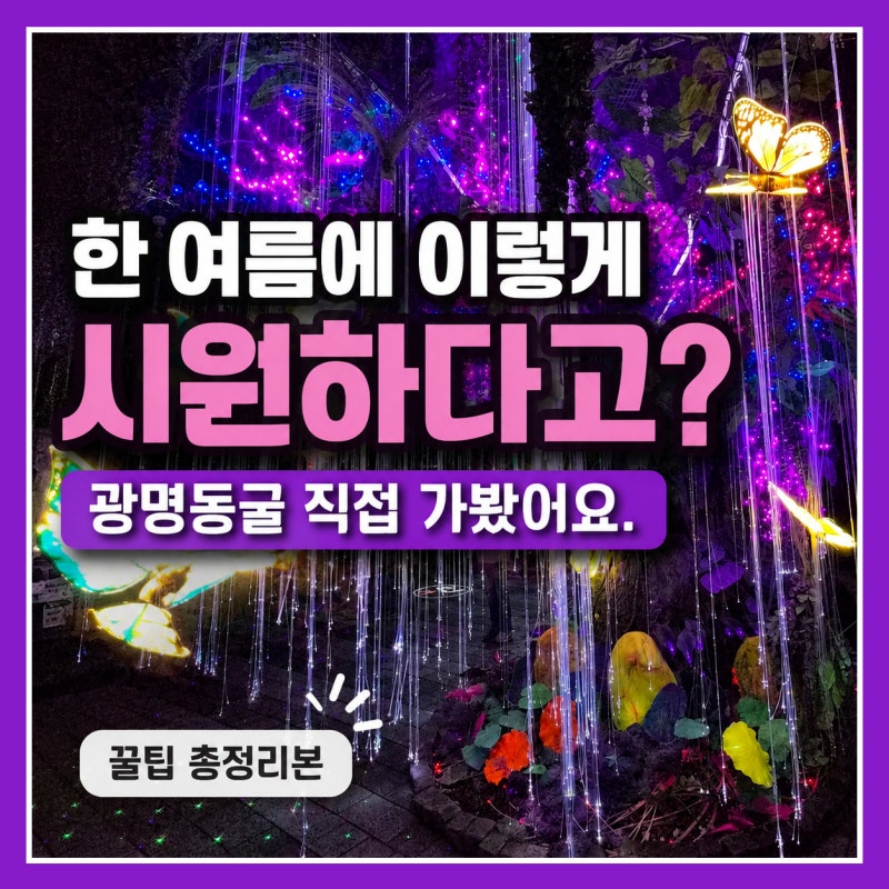 ⭐광명동굴 방문 전 필독⭐｜여름철 주차·동선·관람 꿀팁 총정리