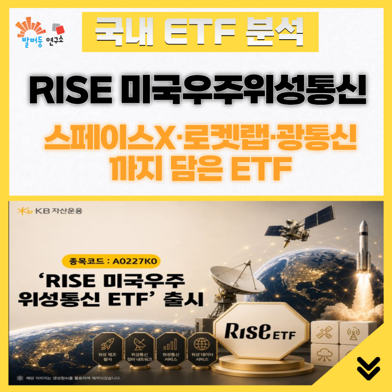 RISE 미국우주위성통신, 스페이스X·로켓랩·광통신까지 담은 ETF