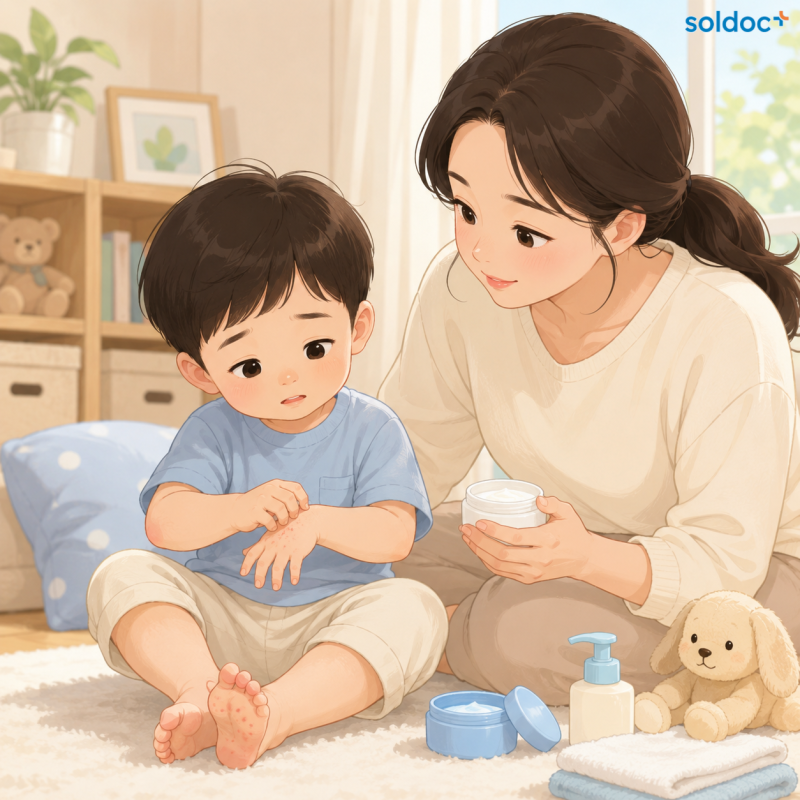 아기 수족구 이후 피부 가려움, 계속 긁는다면? 회복기 피부 관리방법