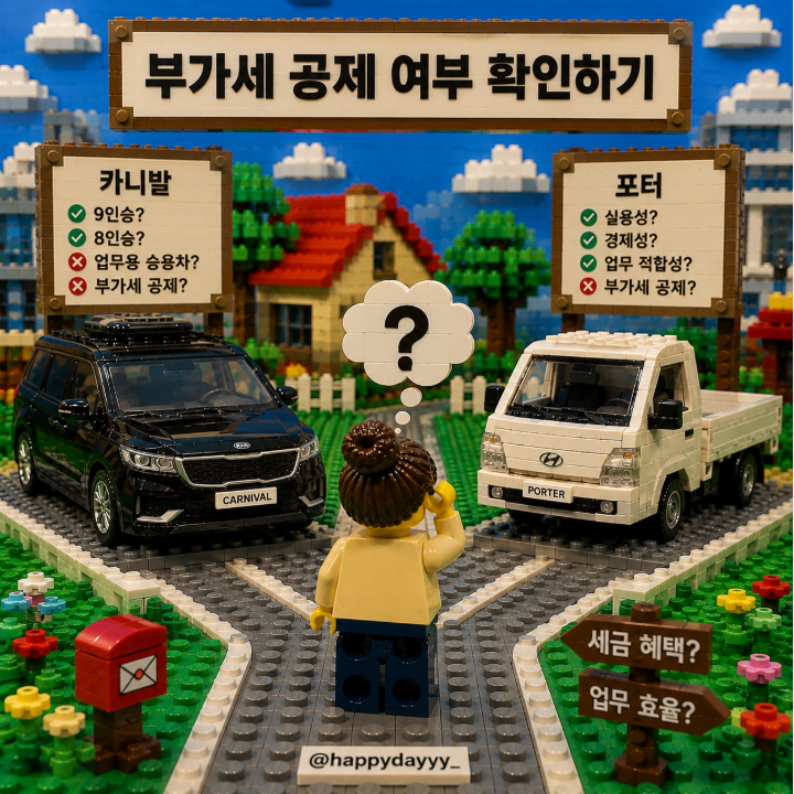 개인사업자 자동차 부가세 공제 (카니발 8인승은 불공제, 9인승은 공제되는 진짜 이유)️
