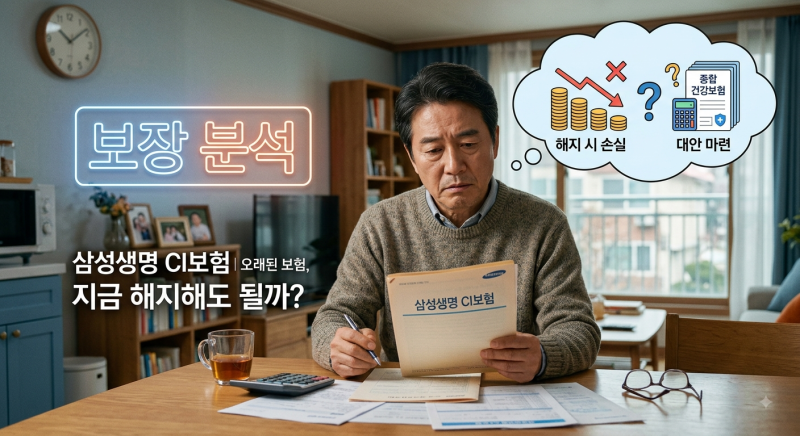 삼성생명 CI보험 오래된 보험 지금 해지해도 될까?