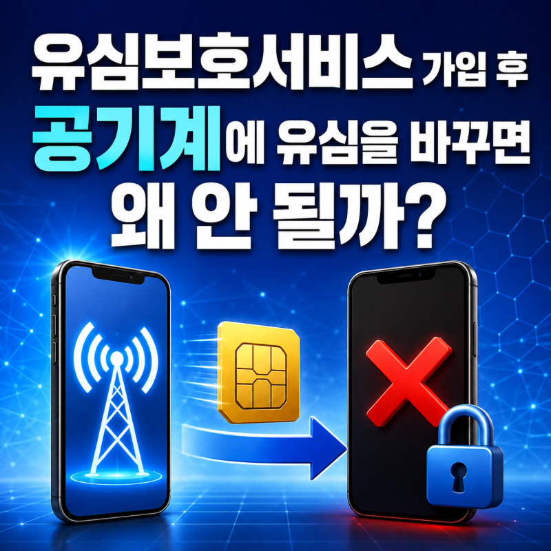 유심보호서비스 가입 후 공기계에 유심을 바꿔 끼우면 왜 안 될까?