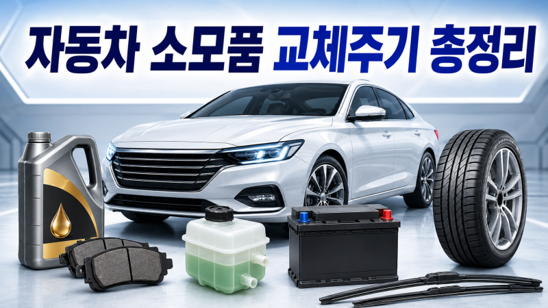 자동차 소모품 교체주기 총정리! 엔진오일·브레이크패드·냉각수·배터리 언제 바꿔야 할까?
