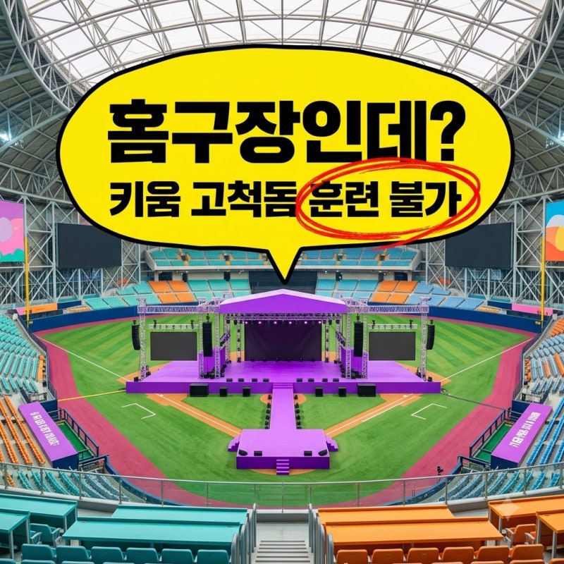 "홈구장인데 쫓겨났다?" 키움 고척돔 대관으로 훈련 불가 사태 전말