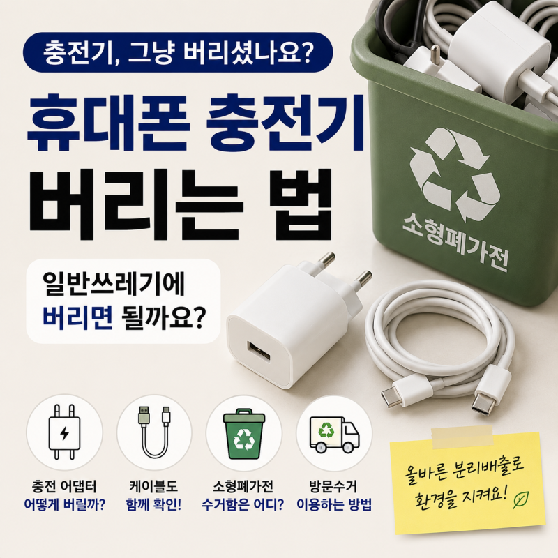 휴대폰 충전기 버리는 법, 일반쓰레기에 버리면 될까요?