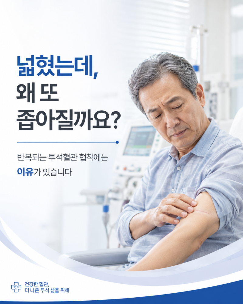 부산혈관외과에서 알려드리는 투석혈관이 자주 좁아지는 이유