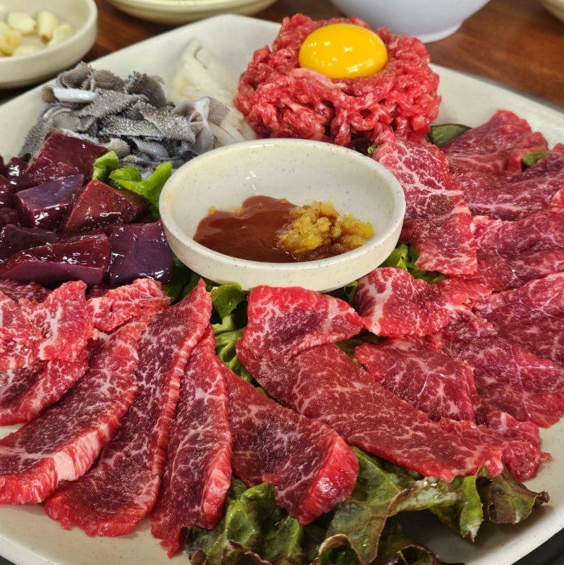 제주 공항 맛집 태연종합정육식당, 한우모듬세트 제주 소고기 맛집