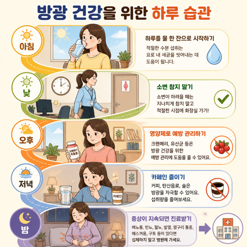 "소변을 참지 말라는 이유가 있었다" 방광염 자연치료와 영양제 관리법