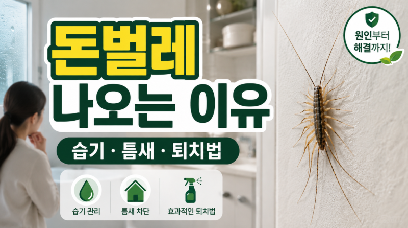 돈벌레 나오는 이유와 퇴치법 그리마 습기 틈새 차단 총정리