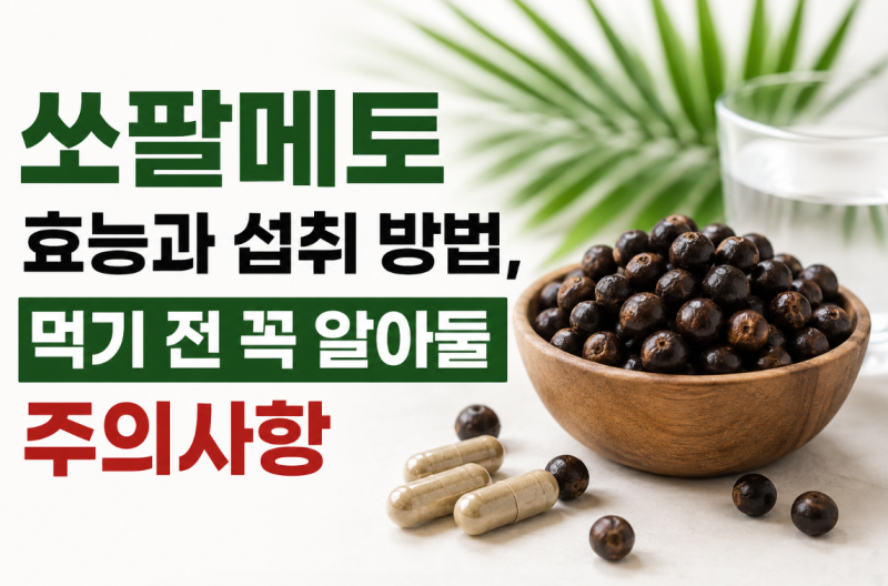 쏘팔메토 효능과 섭취 방법, 먹기 전 꼭 알아둘 주의사항