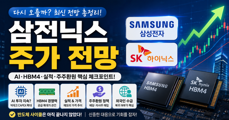 삼전닉스 주가 다시 오를까? 삼성전자·SK하이닉스 반등 가능성 총정리