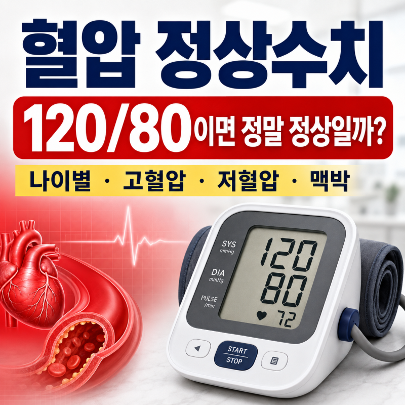 혈압 정상수치 얼마? 나이별 정상범위와 저혈압·고혈압 기준, 맥박까지