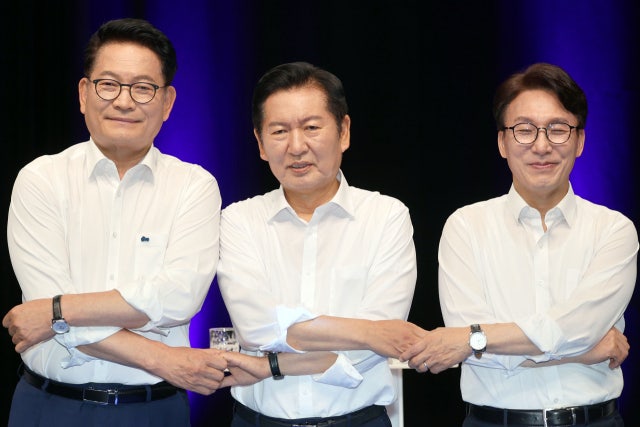 [리얼미터] 8. 9~10, 여론조사 결과-민주당 당대표 지지율, 정당지지율, 이재명 지지율