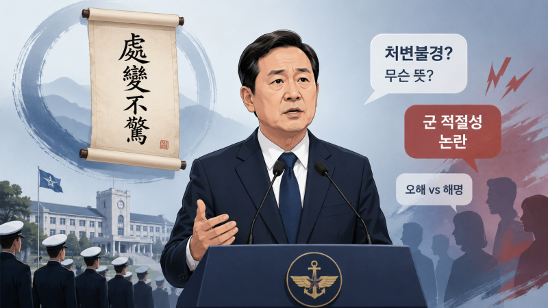 처변불경이 마오쩌둥 좌우명? 안규백 발언 논란 정리