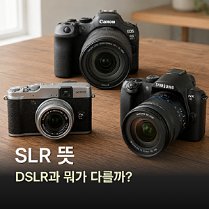 SLR 뜻, DSLR 카메라와 미러리스 차이는?