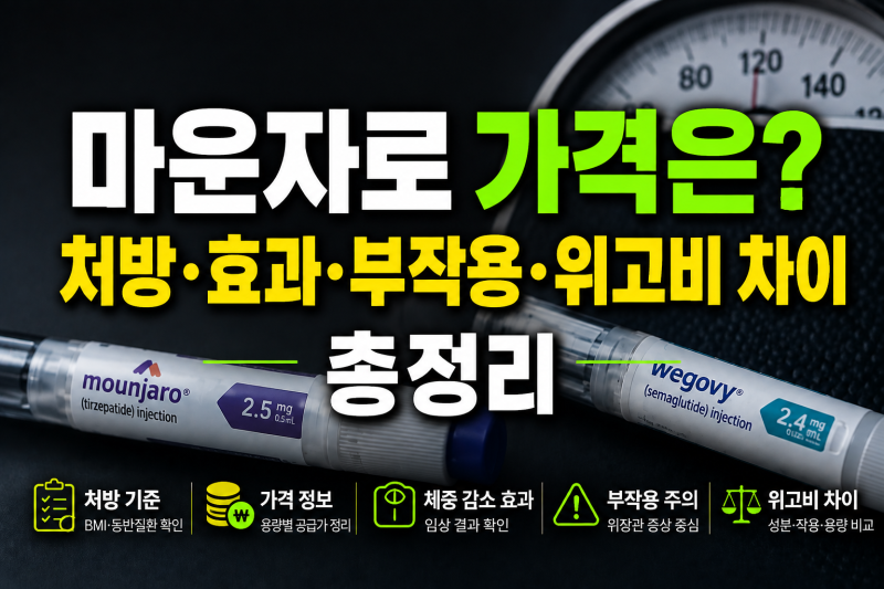 마운자로 가격 얼마일까? 처방 기준·효과·부작용·위고비 차이 총정리