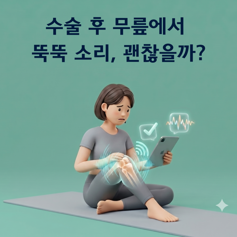 수술 후 무릎에서 뚝뚝 소리, 괜찮을까?
