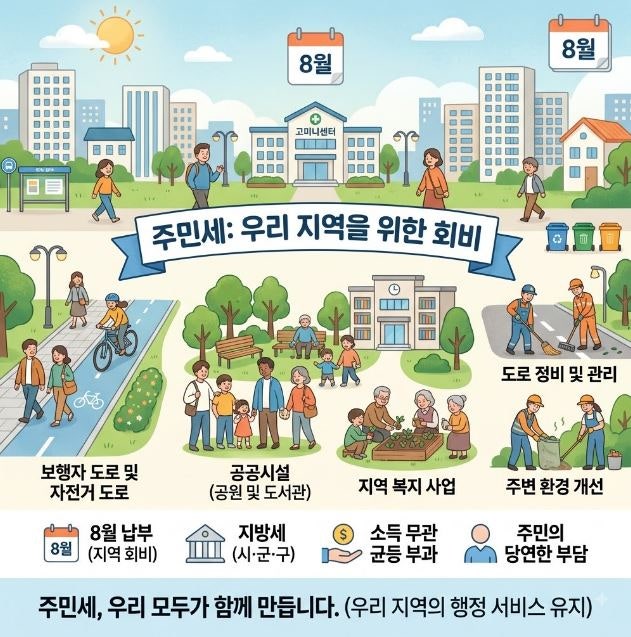8월 주민세 지방세 개인분금액과 납부기한안내 (월급 지방소득세와 차이)