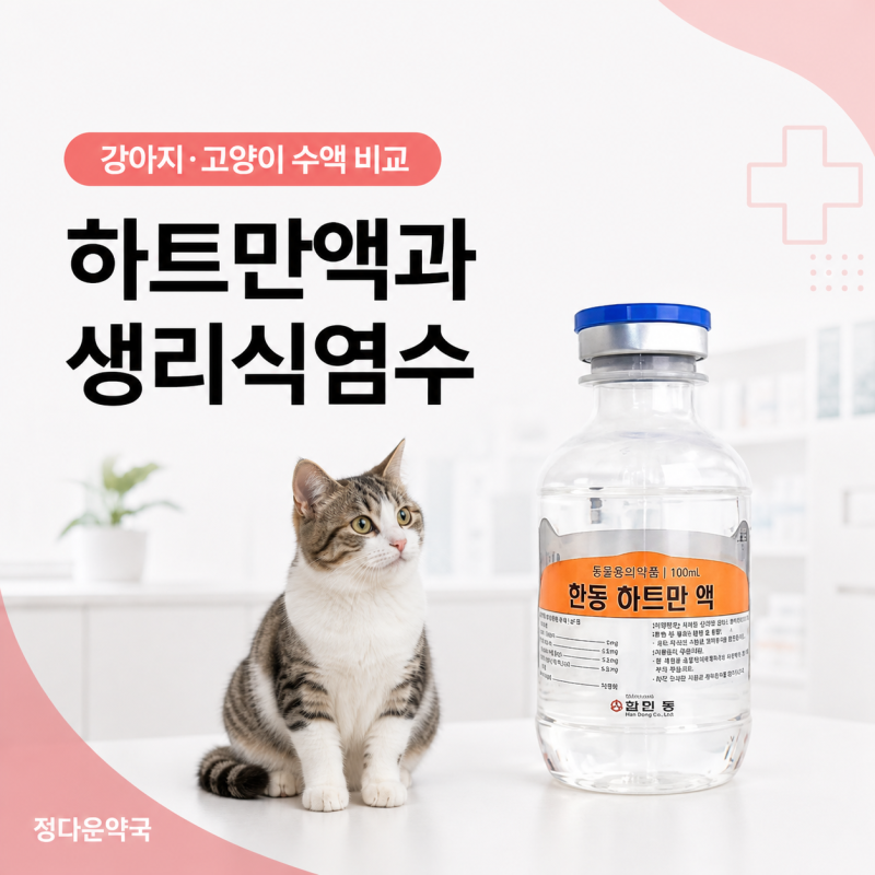 안산) 강아지·고양이 수액 비교 | 하트만액과 생리식염수 차이