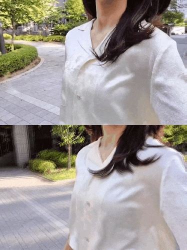 [MOONEED] 무니드 PEARL HALF SHIRT ｜펄 셔츠 크림 실착 코디 후기
