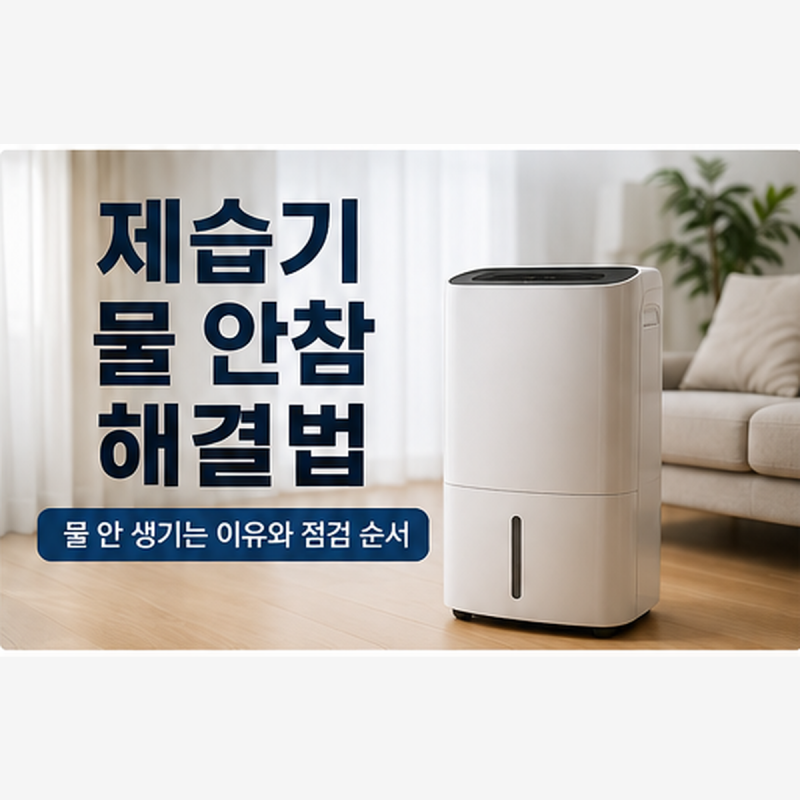 제습기 물 안참 해결방법｜습도 설정·필터·사용환경 확인 순서