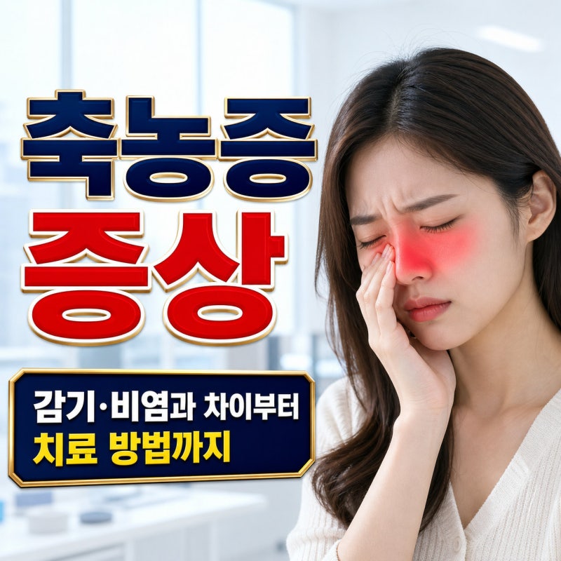 축농증 증상과 감기·비염 차이, 2026 꼭 알아야 할 치료법