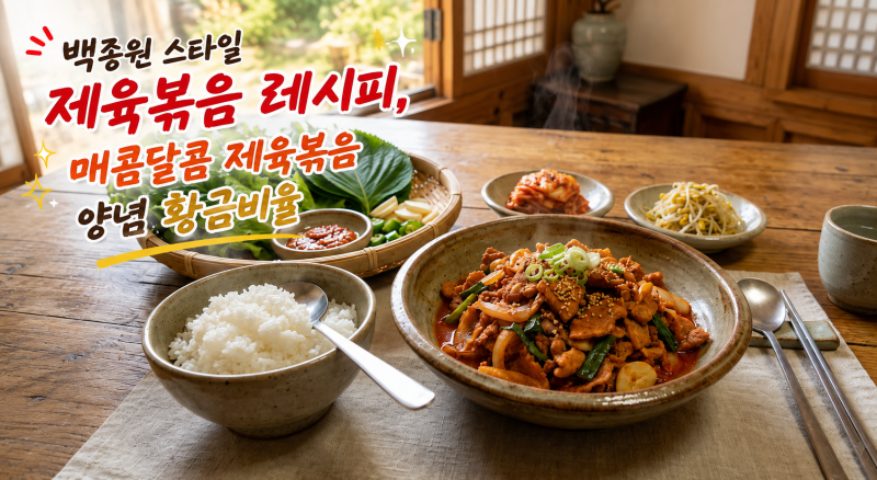 백종원 스타일 제육볶음 레시피, 매콤달콤 제육볶음 양념 황금비율