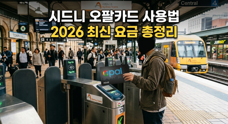 시드니 오팔카드 사용법 2026 최신 총정리｜성인·어린이 요금부터 주간한도, 신용카드 태그....