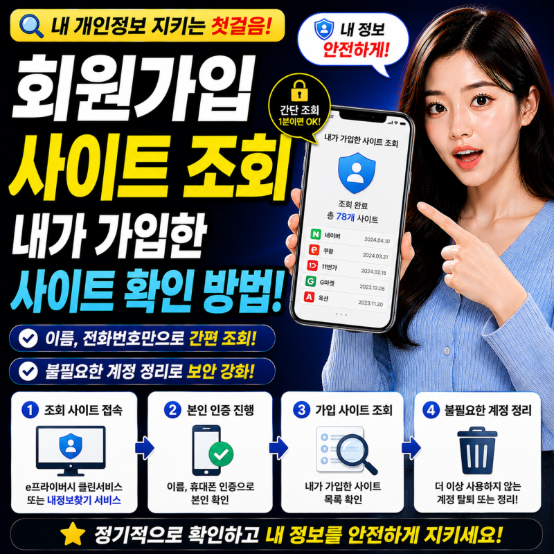 회원가입 사이트 조회 내가 가입한 사이트 확인 방법