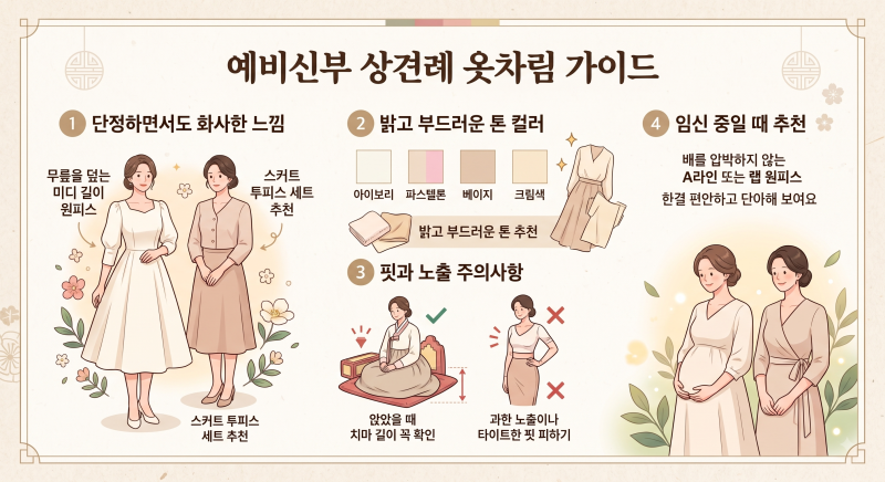 상견례 옷차림 완벽 가이드: 예비신부·신랑·부모님 착장 팁 총정리