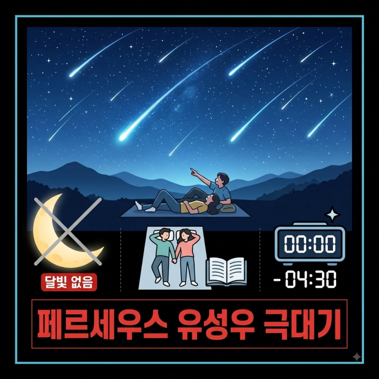 오늘(12일) 밤 <b>페르세우스 유성우 절정</b>! 관측 시간 & 생중계 방송 정....