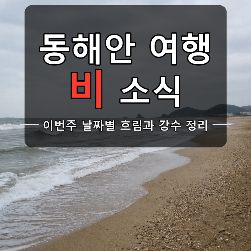 강원 동해안 여행 이번주 비 소식부터 체크하세요