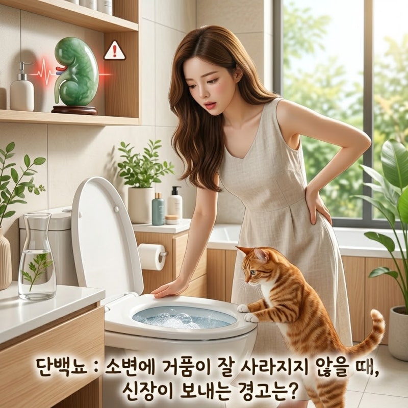 단백뇨 : 소변에 거품이 잘 사라지지 않을 때, 신장이 보내는 경고는?