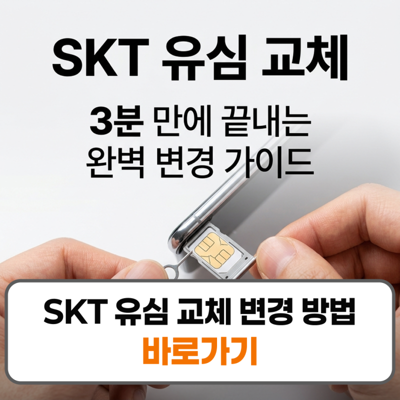 SKT 유심 교체 변경 방법 셀프 셀프개통 오류 해결