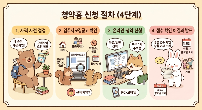 청약홈 신청방법부터 예비당첨자 추첨까지 총정리