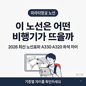 파라타항공 노선 총정리, A330·A320 좌석 차이까지
