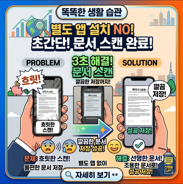 별도 앱 설치 NO! 스마트폰 기본 기능으로 문서 깔끔하게 스캔하는 법
