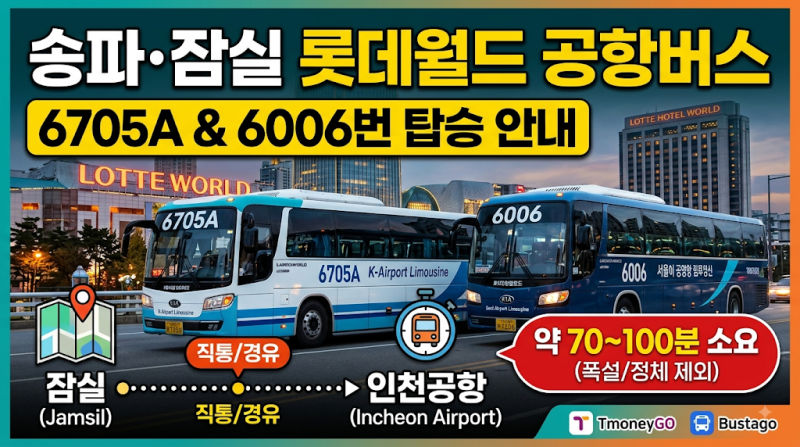 롯데월드(공항버스) 시간표 예매 예약 전화번호