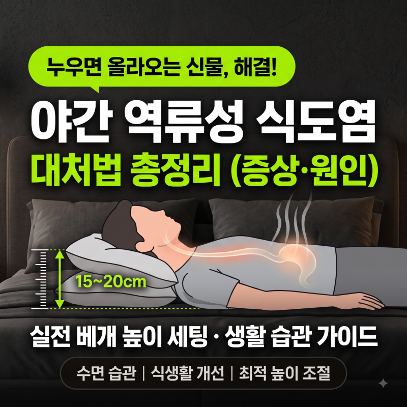 자려고 누우면 신물 올라오는 야간 역류성 식도염, 베개 높이 세팅 및 대처법 총정리(증상과 ....