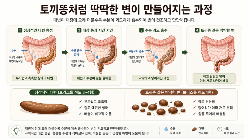 부천 변비 토끼똥처럼 딱딱한 변이 계속되면 어떤 문제가 생길까요?