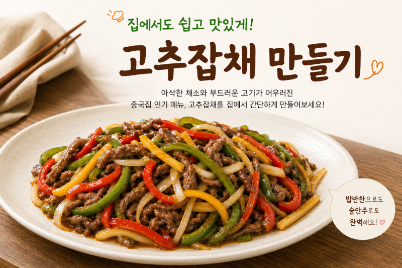 고추잡채 만들기 레시피｜집에서도 중식당 맛 그대로 만드는 간단한 방법