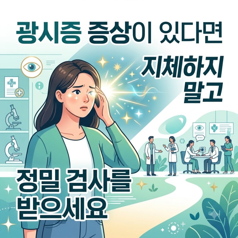 광시증, 눈을 감고 있는데..눈앞에 날파리가 떠다닌다면