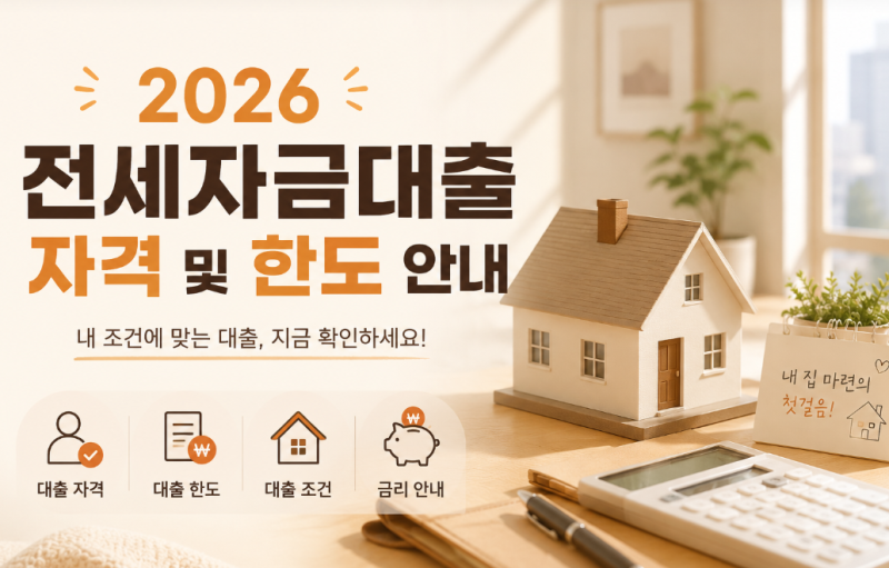2026 전세자금대출 조건 총정리｜청년·신혼부부·일반·신생아 특례 버팀목 자격·한도·금리