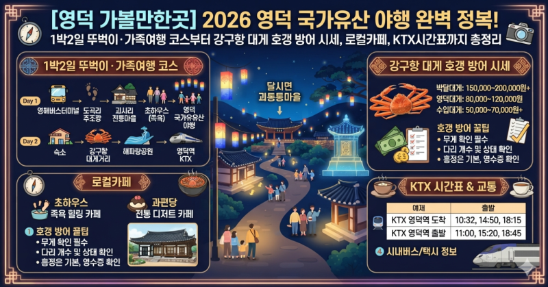 [영덕 가볼만한곳] 2026 영덕 국가유산 야행 1박2일 일정 및 핵심 프로그램 총정리✨