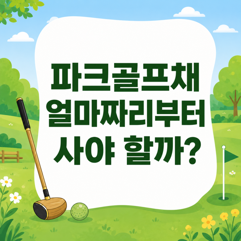 파크골프채 가격, 얼마짜리부터 사야 할까? 사양 비교로 끝내는 입문 가이드