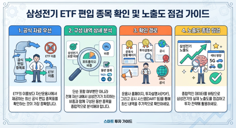 삼성전기 ETF 편입 종목 확인 방법, 노출도 점검하는 법