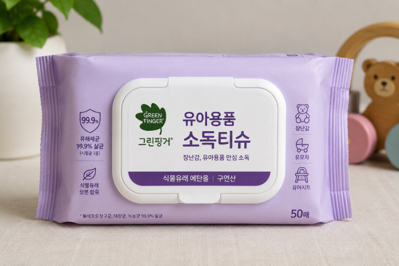 그린핑거 소독티슈 보라색 단종됐나? 손소독 물티슈와 차이까지