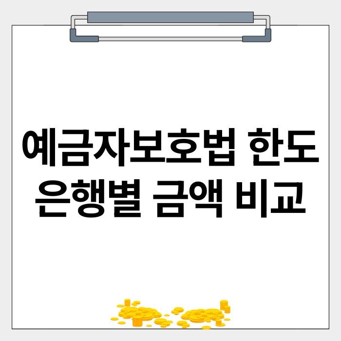 예금자보호법 뜻과 1억 한도 은행별 금액 및 새마을금고 우체국 비교해 보기