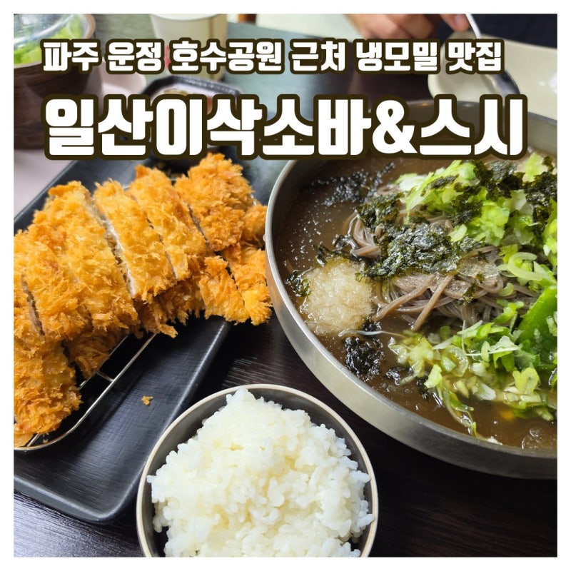 파주 운정 맛집 [ 일산이삭소바&스시 ] 10년 단골의 냉모밀 돈까스 후기