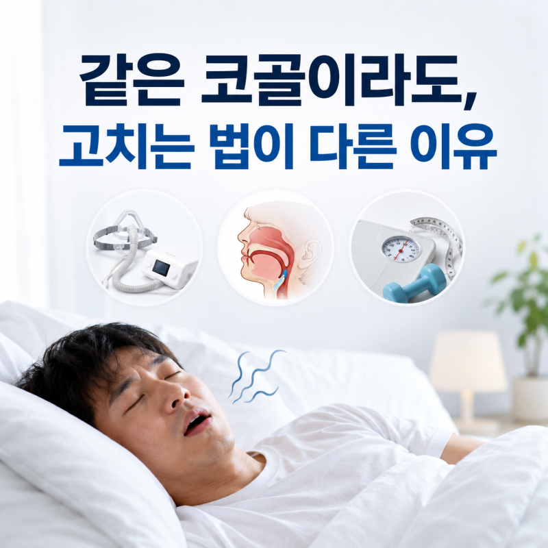 같은 코골이라도, 고치는 법이 다른 이유